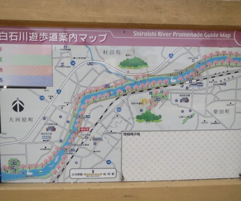 白石川遊歩道マップ